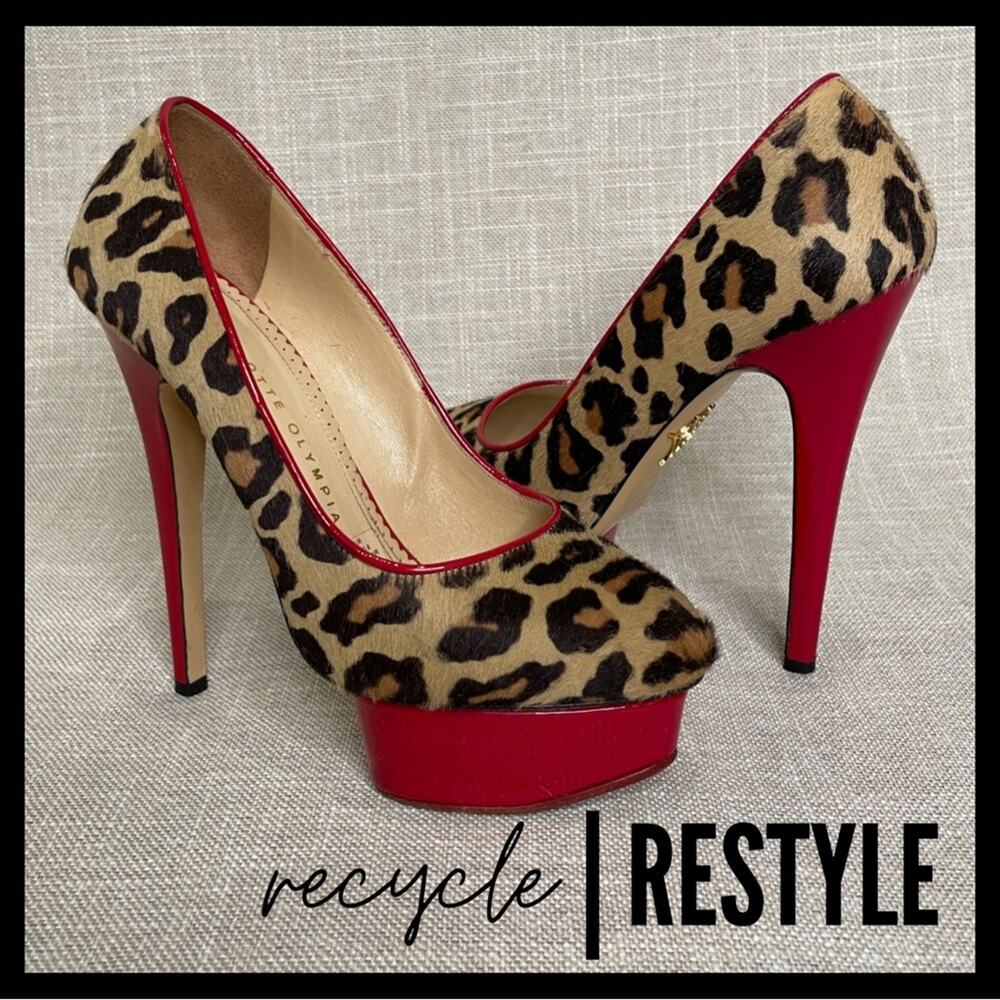 Charlotte Olympia Polly Leopard Calf Hair Pumps - Picture 3 of 14